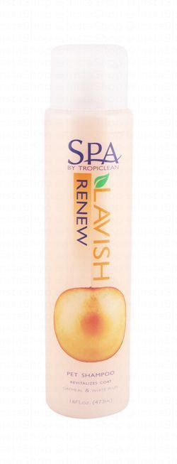 Tropiclean Spa Lavish Renew Pet Shampoo with Oats & White Plum