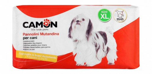 Camon XL White Dry Fit Disposable Dog Diapers (55-65cm)