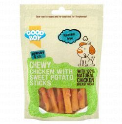 Good Boy Pawsley & Co. Sweet Potato Stick Dog Treats with Chicken