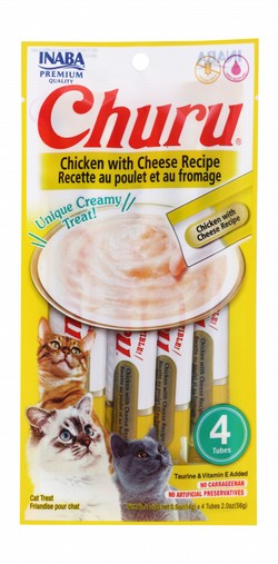 Inaba Churu Creamy Cat Treats with Chicken & Cheese