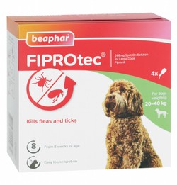 Beaphar Fiprotec Flea & Tick Spot-On Solution for Large Dogs (20-40kg)