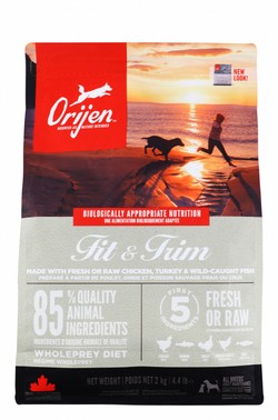 Orijen Fit & Trim Dry Dog Food with Free Run Chicken, Turkey, Wild Caught Fish & Nest Laid Eggs