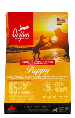 Orijen Puppy Dog Food Made with Free Run Chicken & Turkey, Wild Caught Fish & Nest Laid Eggs