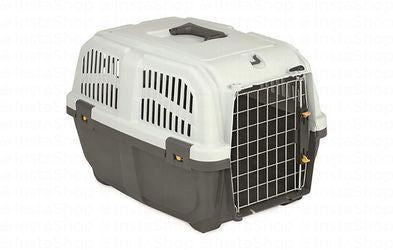 Skudo Gray & White Pet Carrier Crate (48x31.5x31mm)