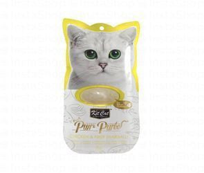 Kit Cat Purr Puree Cat Treats with Chicken & Fiber