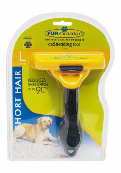 Furminator Large Black & Yellow Deshedding Tool for Short Haired Dogs (23-41kg)
