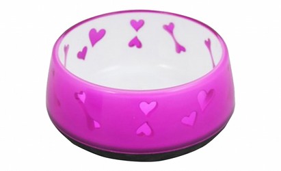 All for Paws Small Pink 300ml Anti-Skid Dog Bowl (12x12x5cm)