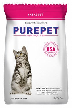 Purepet Dry Food with Tuna & Salmon for Adult Cats