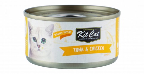 Kit Cat Deboned Toppers Wet Cat Food with Chicken & Tuna in Aspic