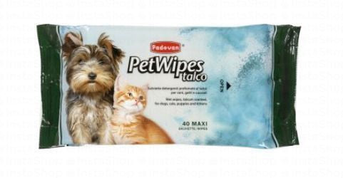 Padovan Pet Wipes with Talco Powder