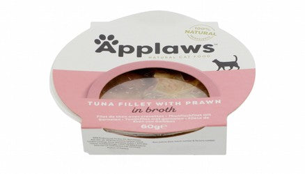 Applaws Natural Wet Cat Food with Tuna Fillet & Prawns in Broth