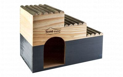 Zolux Home Color Large Beige & Gray Wooden Rodent House