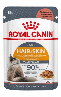 Royal Canin Hair & Skin Care Wet Food Slices in Gravy for Adult Cats (1+ Years)
