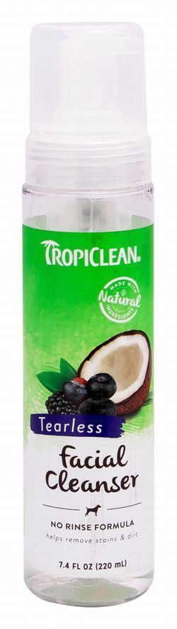 Tropiclean Tearless Dog Facial Cleanser with Blueberry & Coconut