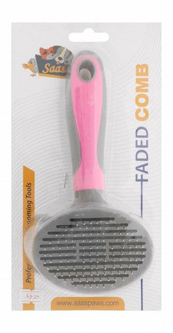 Saas Medium Gray & Pink Pet Massage Brush