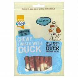 Good Boy Pawsley & Co. Chewy Twist Dog Treats with Duck
