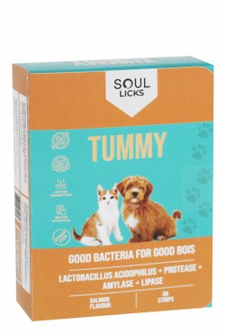 Soul Licks Tummy Pet Strips Salmon Flavor