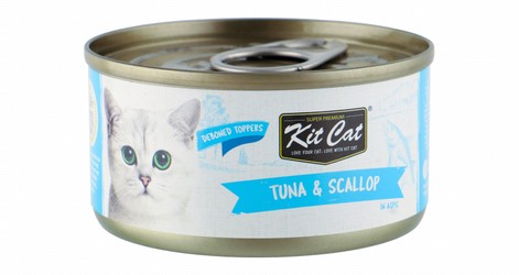Kit Cat Deboned Toppers Wet Cat Food with Tuna & Scallop in Aspic