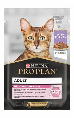 Purina Pro Plan Nutri Savour Wet Food with Turkey in Gravy for Delicate Adult Cats