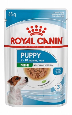 Royal Canin Wet Food Chunks in Gravy for Mini Breed Puppies (Up to 10 Months & Up to 10kg)
