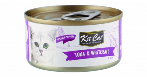 Kit Cat Deboned Toppers Wet Cat Food with Tuna & Whitebait in Aspic