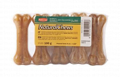 Padovan Natural 8cm Pressed Chew Bone Dog Treats (5 Pieces)