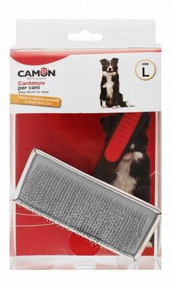 Camon Large Black & Red Dog Slicker Brush (11x5cm)