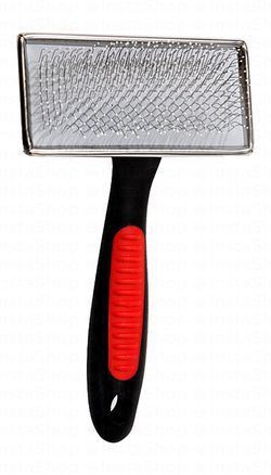 Camon Small Black & Red Pet Slicker Brush (6.5x4.5cm)