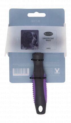 Buster Large Black & Purple Undercoat Rake Dog Brush