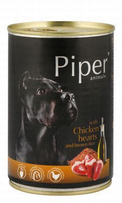 Piper Animals Wet Food with Chicken Hearts & Brown Rice for Adult Dogs