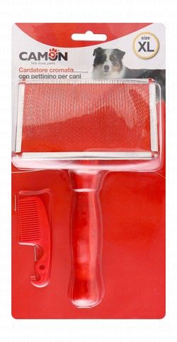 Camon XL Red Pet Slicker Brush with Comb