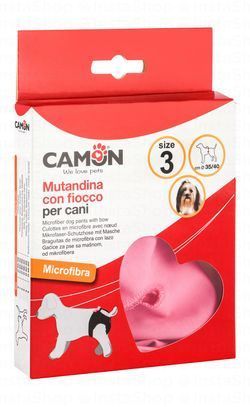 Camon Pink Microfiber Dog Pants with Bow Size 3 (35-40cm)