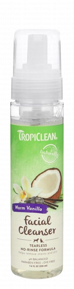 Tropiclean Tearless Dog Facial Cleanser Warm Vanilla Scent