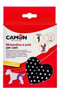 Camon Black & White 30cm Polka Dot Print Cotton Dog Pants Size 1