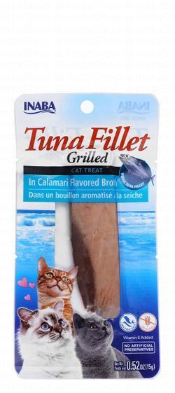 Inaba Grilled Tuna Fillet Cat Treat in Calamari Flavored Broth