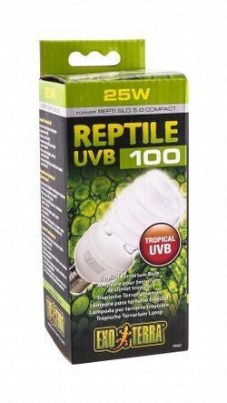 Exo Terra UVB100 25W Reptile Lamp for Tropical Terrariums
