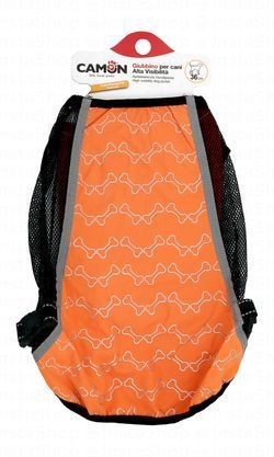 Camon Orange 36cm Bone Print Reflective Dog Jacket