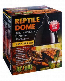 Exo Terra Black 21cm Aluminum Light Dome Fixture for Terrariums