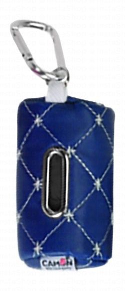 Camon Blue Quilted Pet Poop Bag Dispenser