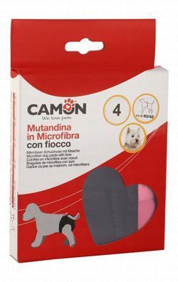 Camon Black & Pink Microfiber Dog Pants with Bow Size 4 (40-45cm)