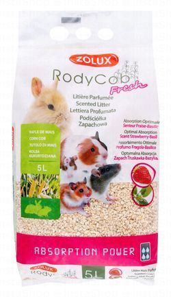 Zolux Roby Cob Fresh Rodent Litter Strawberry & Basil Scent