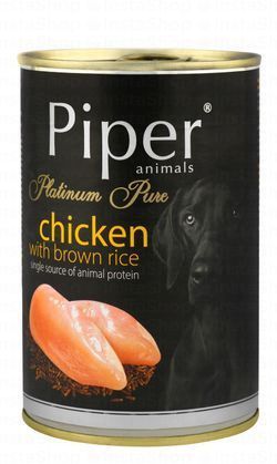 Piper Animals Wet Food with Chicken & Brown Rice for Adult Dogs