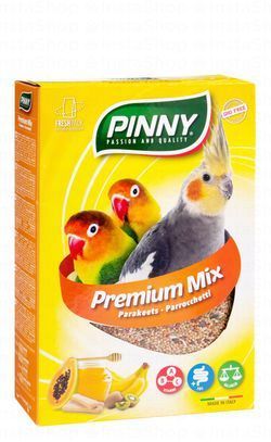 Pinny Premium Mix Bird Food with Fruit, Grainvit & Biscuit for Parakeets & Small Parrots