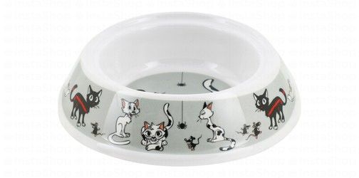 Camon XS White 150ml Cat Print Melamine Pet Bowl