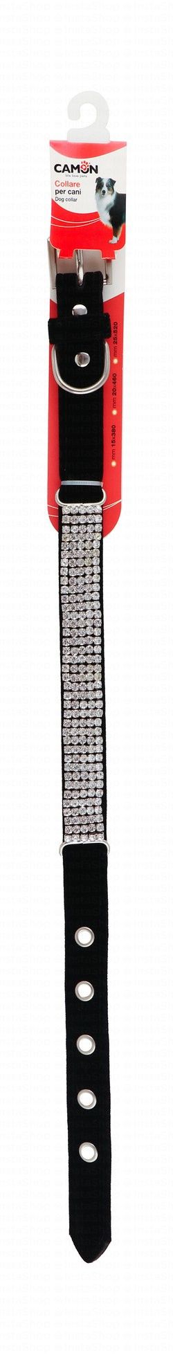 Camon Black Dog Collar (38x1.5cm)