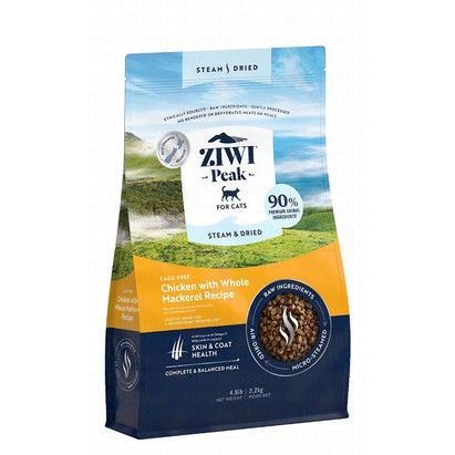 Ziwi Peak Steam Dried Cat Food with Cage Free Chicken & Whole Mackerel