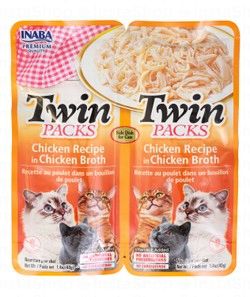 Inaba Twin Chicken Cat Treats in Chicken Broth