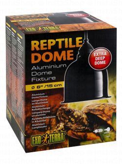 Exo Terra Black 15cm Aluminum Light Dome Fixture for Terrariums