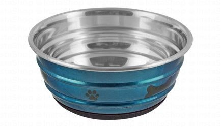 Camon Large Blue 950ml Stainless Steel Pet Bowl