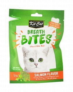 Kit Cat Breath Bites Cat Treats Salmon Flavor with Mint
